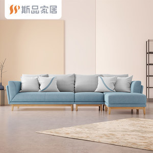 斯品悠懶布藝沙發(fā)組合 小戶型客廳的北歐簡約美學(xué)與實用主義
